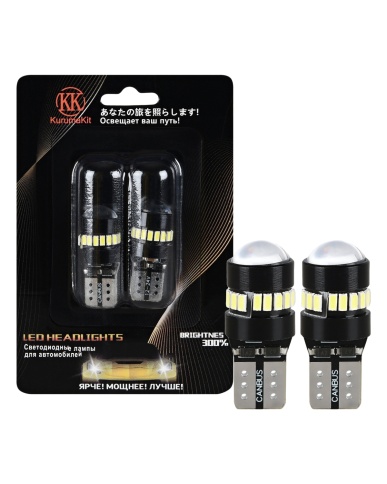 Лампа светодиод. T10 12-24V KurumaKit 3014 24SMD (W5W) 220 Lm БЛИСТЕР 18387 фото 1