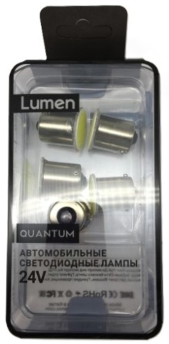 Лампа светодиод. T15 24V Lumen Quantum 24V COB (P21W, одноконт.)(в упак.5 шт) MLD-24VS25-3945 фото 1