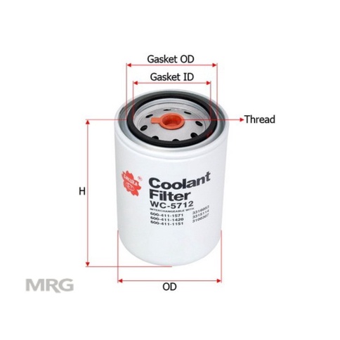 Фильтр системы охлаждения SAKURA WC5712 фото 1