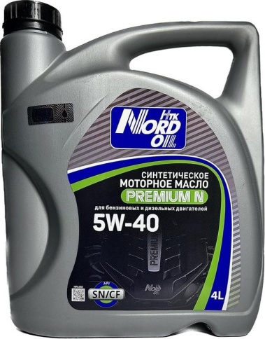 5W40 NORD OIL Premium N SN/CF масло моторное, 4 л фото 1