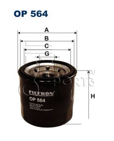 OP 564 ФМ FILTRON Chevrolet Aveo, Spark, Daewoo Kalos, Matiz, Daihatsu Applause, Charade, Cuore, Fer фото 1