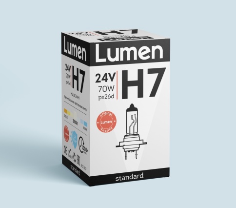 Лампа галоген. H7 Lumen Standard 24V 70W MGLST24VH7 фото 1