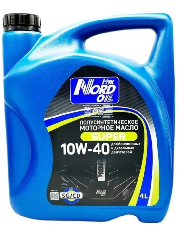 10W40 NORD OIL Super SG/CD масло моторное, 4 л фото 1