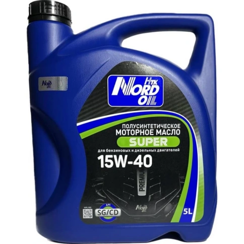 15W40 NORD OIL Super SG/CD масло моторное, 5 л фото 1