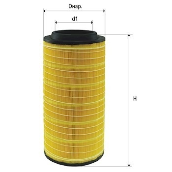 ФИЛЬТР ВОЗД. ДИФА 43109 КАМАЗ Евро 5, ЛИАЗ-5293 (C 25 710/3, 729.1109080) фото 1