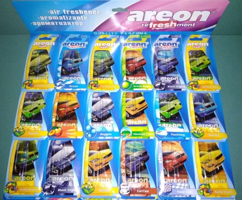 Ароматизатор  AREON гель "REFRESHMENT LIQUID" лист 18шт AUTO фото 1