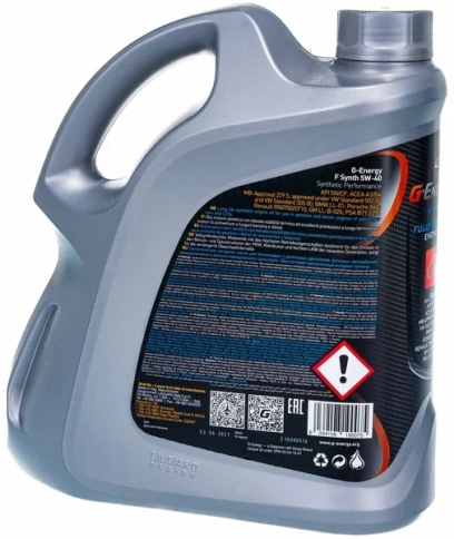 5w40  G-Energy  F Synth  масло (4л / 3,422 кг)   253140468 фото 2