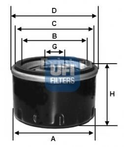 ФИЛЬТР МАСЛ. UFI 23.299.00 фото 1