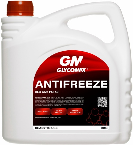 Антифриз GLYCOMAX Red G12+ (красный)  3 кг фото 1