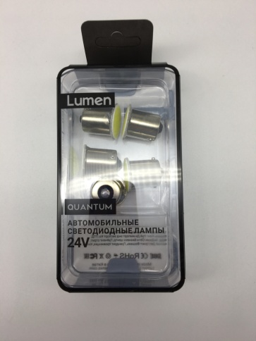 Лампа светодиод. T15 24V Lumen Quantum 24V COB (P21W, одноконт.)(в упак.5 шт) MLD-24VS25-3945 фото 2