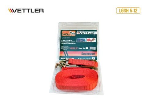 Стяжка крепления груза (крюк) 12м х 50мм 5т VETTLER 17547 фото 1