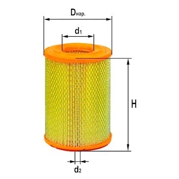 ФИЛЬТР ВОЗД. ДИФА 4203 высокий GB-76 ГАЗ-3110 дв.ЗМЗ-406 (в пакете)  фото 1