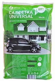 (ВЫВЕДЕН) Микрофибра "GraSS" IT-0305 (30см*30см) уп. 10 шт. фото 1