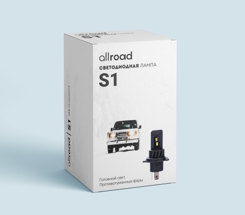 Лампа светодиод. H4 S1 Allroad (P43t/PU43t-3) ( компл. 2шт.) 9-18V 25W 3000 lm ALRS1H04 фото 1