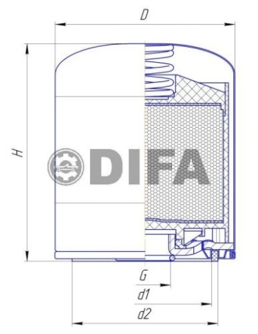 ФИЛЬТР ОСУШИТЕЛЯ ДИФА 9104 	G 1 1/4"-11 фото 1