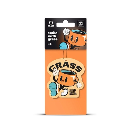 Ароматизатор картон Grass "Смайл" кофе ST-1467 фото 1