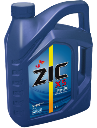 10W40  ZIC  X5 П/СИНТ 4Л масло моторное ЕС фото 1