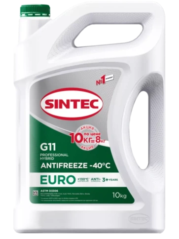 Антифриз Sintec EURO зеленый    10л фото 1