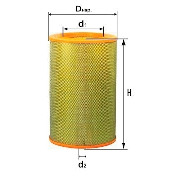 ФИЛЬТР ВОЗД. ДИФА 4311 КАМАЗ 4308 Камазенок (ЭВФ 012-1109080) фото 1