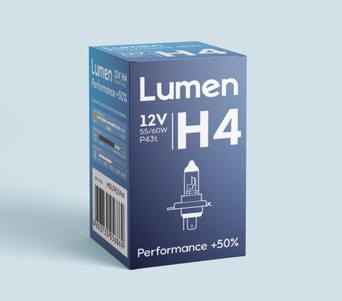 Лампа галоген. H4 12V 60/55W P43t Lumen Performance +50% MGLPR12VH4 фото 1