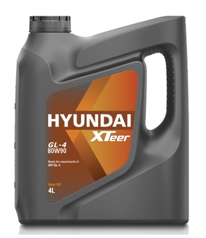 80W90 Hyundai XTeer Gear Oil-4  4 L. API GL-4 трансмиссион.масло универсальное фото 1