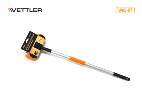 Щетка для мытья а/м телескопическая VETTLER 20см, длина 78-130см 19706 фото 1