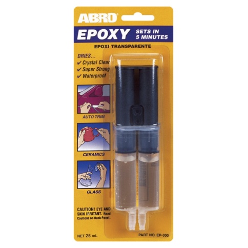 КЛЕЙ ЭПОКСИДНЫЙ (в шприцах) (25мл) ABRO /EP-300/ фото 1