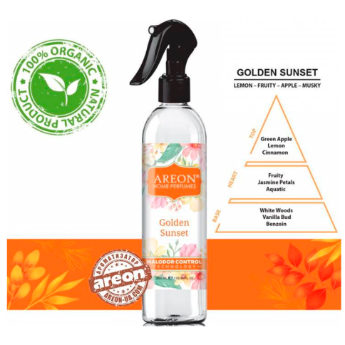 Нейтрализатор запахов AREON HOME PERFUMES 300 ml Golden Sunset (Золотой закат) фото 1