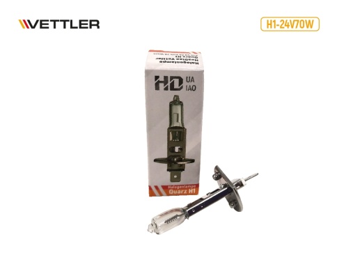 Лампа галоген. H1 24V 70W  VETTLER QUARZ HuaDiao 17133 фото 1