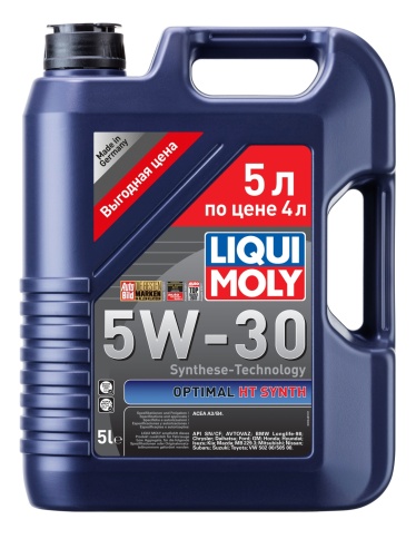 5W30 LIQUI MOLY HC-синт. мот. масло  OPTIMAL HT Synth 39010 A3/B4 5Л масло моторное ЕС фото 1