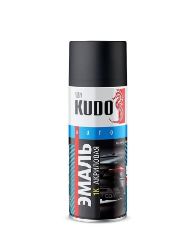 Эмаль 1К ЧЕРНАЯ (МАТОВ)  акрил KUDO KU-5232.5 520 мл. фото 2