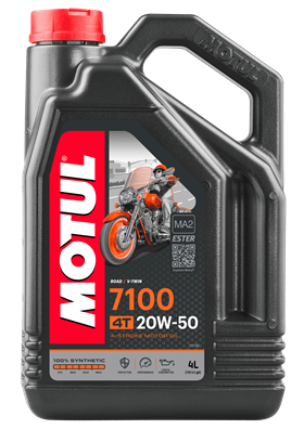 20w50 7100 MOTUL 4Т SAE , кан. 4 л фото 2
