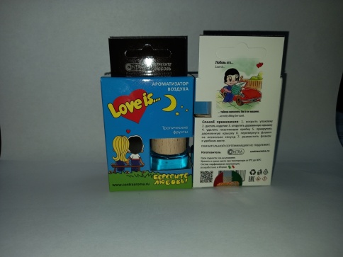 Ароматизатор LOVE IS бочонок Тропические фрукты 8 мл фото 1