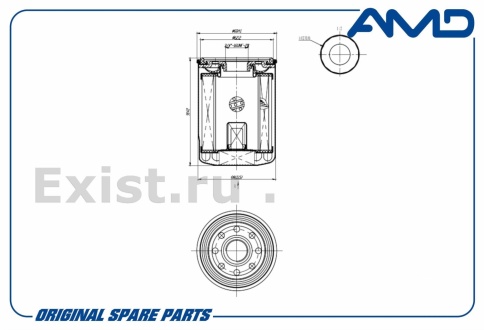 ФИЛЬТР МАСЛ. AMD.FL726 фото 1