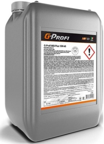 15w40 G-Profi MSI plus API  CI-4/SL  масло моторное (20л / 18кг)   2389907887 фото 1