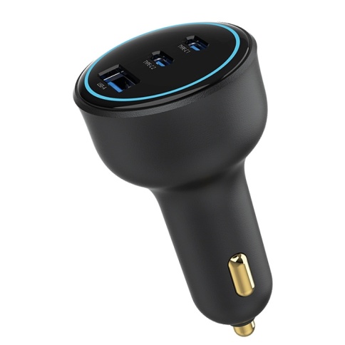 АЗУ WALKER WCR-91, 140Вт, USB/Type-Cх2, поддержка QC+PD, инвертор, черное фото 1