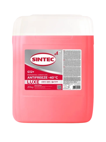 Антифриз Sintec LUXE  G12+, красный, кан. 20л фото 1