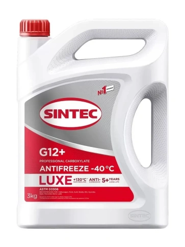 Антифриз Sintec LUXE  G12  красный 3л фото 1