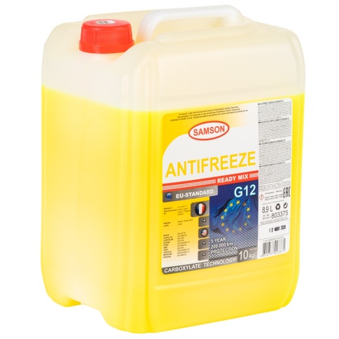 Антифриз ANTIFREEZE Samson EU-Standart G12, (Желт) 10 кг фото 2