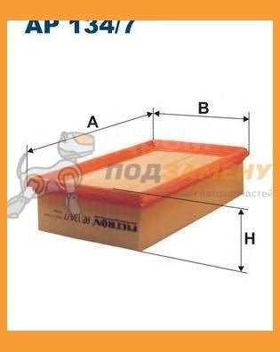 ФИЛЬТР ВОЗД. FILTRON АР 134/7 /Nissan Mikra R12 1.5 DCi  03,Renault Modus 1,6/1.5 DCi  04 фото 1
