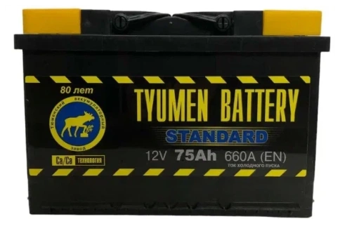 АКБ  6CT-75 L Standard г. Тюмень (278х175х190) 660А (обратная полярность) фото 3