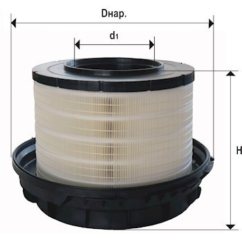 ФИЛЬТР ВОЗД. ДИФА 43131Х (C41001 KIT) с крышкой фото 1