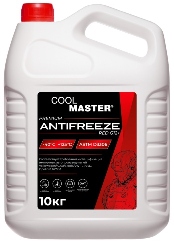 Антифриз COOL MASTER Red G12+ (красный) 10 кг  фото 1