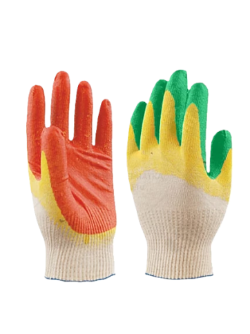 ПЕРЧАТКИ х/б с латексом двойной облив фото 1