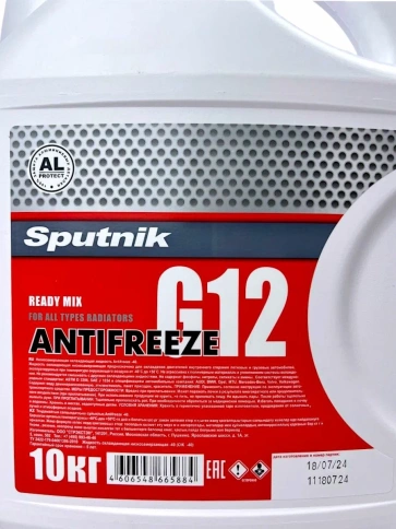 SPUTNIK антифриз G12 красный 10кг фото 5