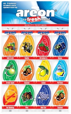 Ароматизатор  AREON сух "REFRESHMENT" лист 60 шт. фото 1