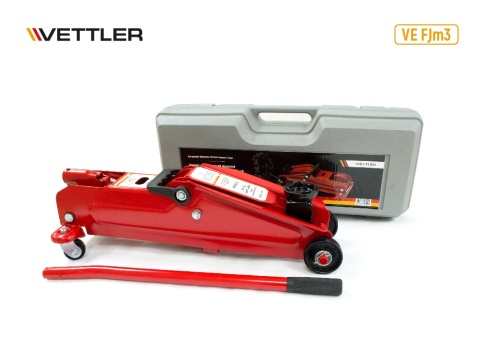 Домкрат гидравл.подкатной 3т +кейс Samson (красный) (подъем 135x387) VETTLER 20151 фото 1