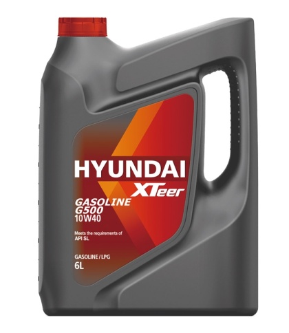 10W40 Hyundai XTeer Gasoline G500 SL 6L моторное масло фото 1
