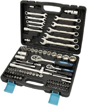 Набор инструмента 82 пред. 1/2 "1/4" DR СrV AUTOVIRAZH AV-212082 фото 1