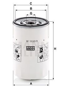 ФИЛЬТР Масл.MANN W 1150/9 фото 1